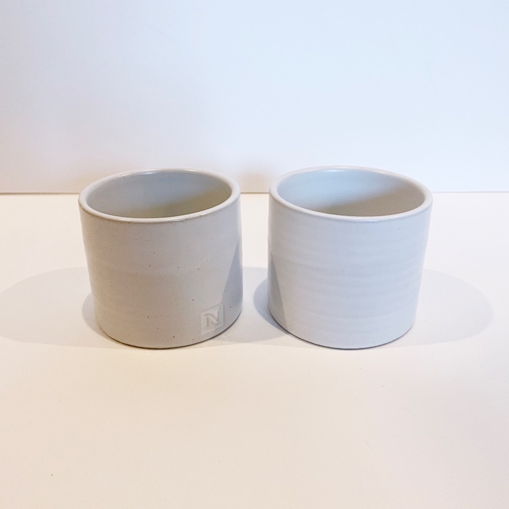 Set of 2 Nespresso Ceramic Candle Holders